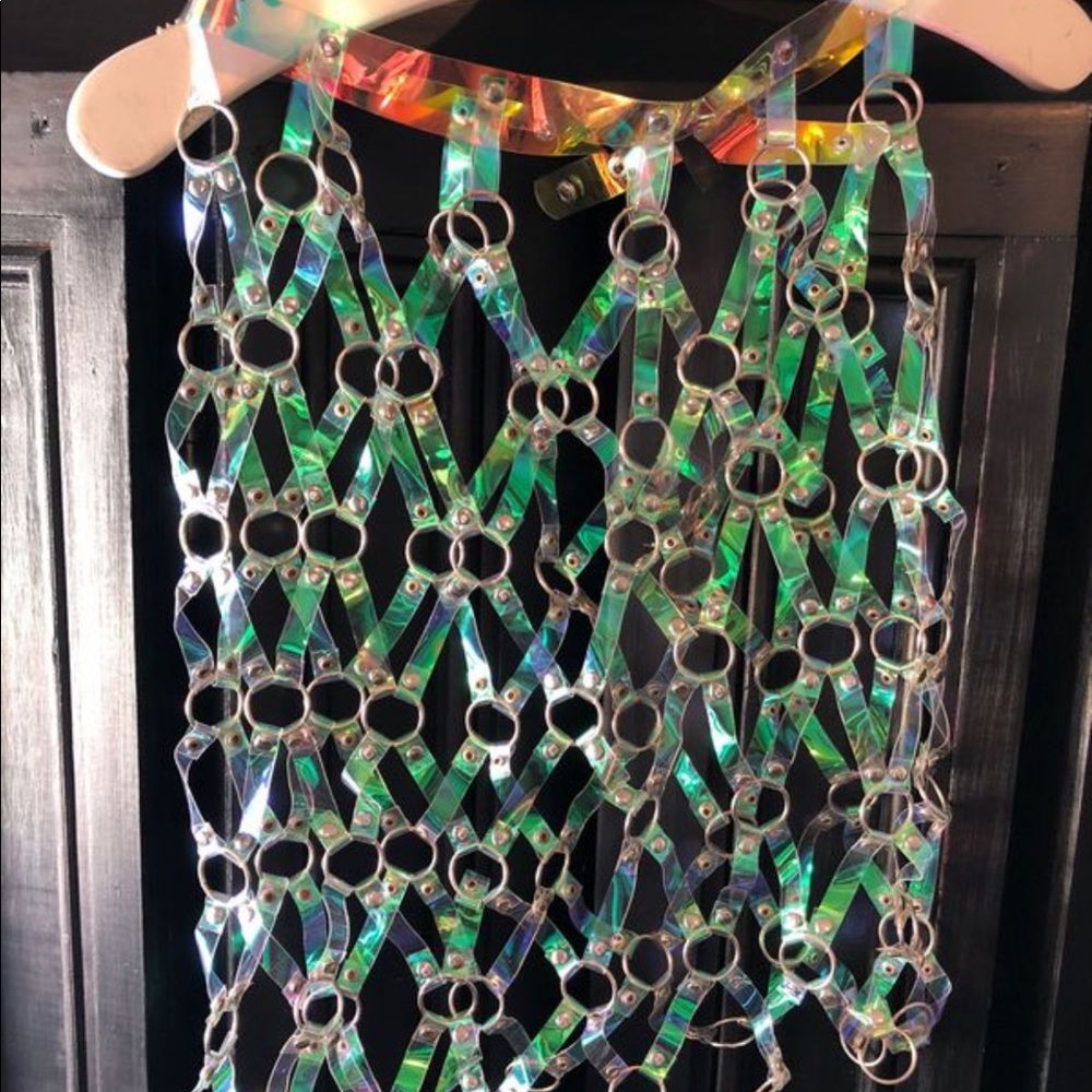 Holographic Harness Skirt